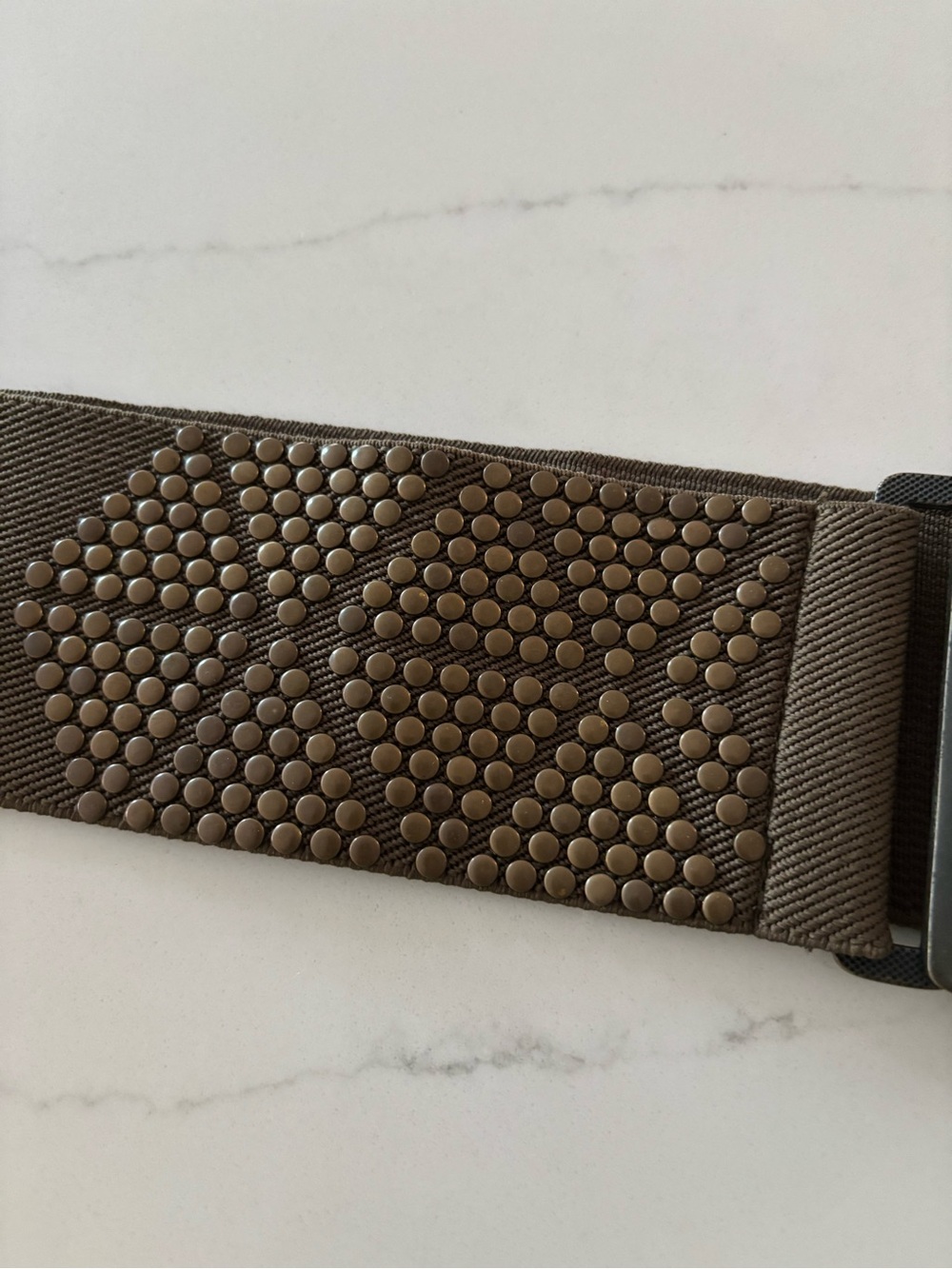 Brown Textured Web Belt with Matte Buckle - Men's - Picture 3 of 5